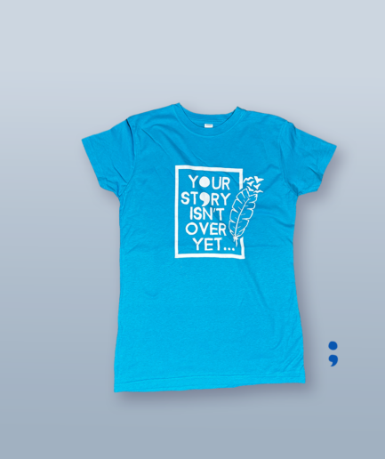 Project Semicolon Aqua T-Shirt
