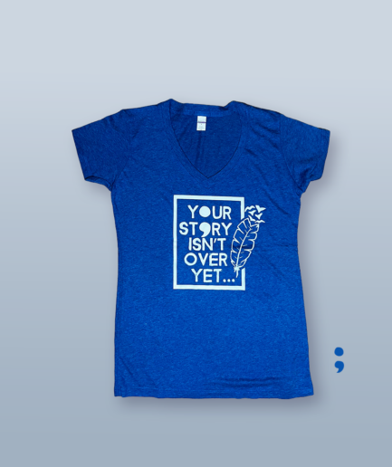 Woman's Navy V-neck